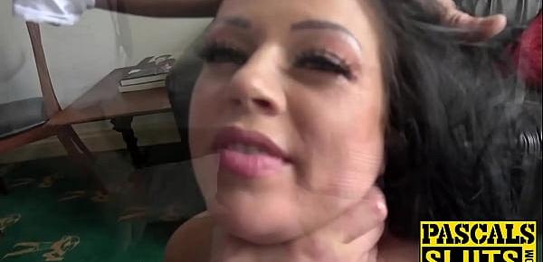  Voluptuous Catalia Valetine eats lush load after drilling
